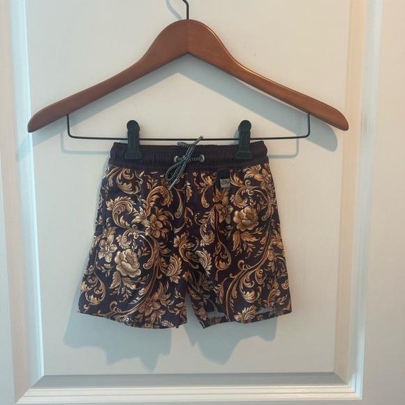 AGUA BENDITA BOYS SWIM SHORTS NICK EVERGREEN NWT - Picture 2 of 16